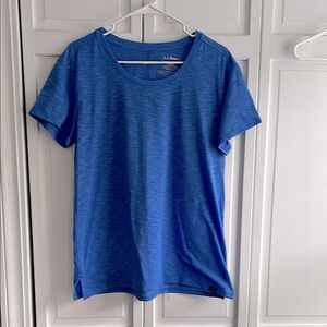 L.L. Bean Women's Short Sleeve Tee in Cornflower Blue